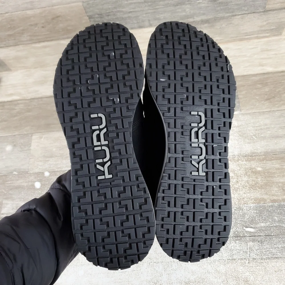 KURU Apogee‎ Shoes Sz 12 Jet Black Storm Gray Mesh Lace
